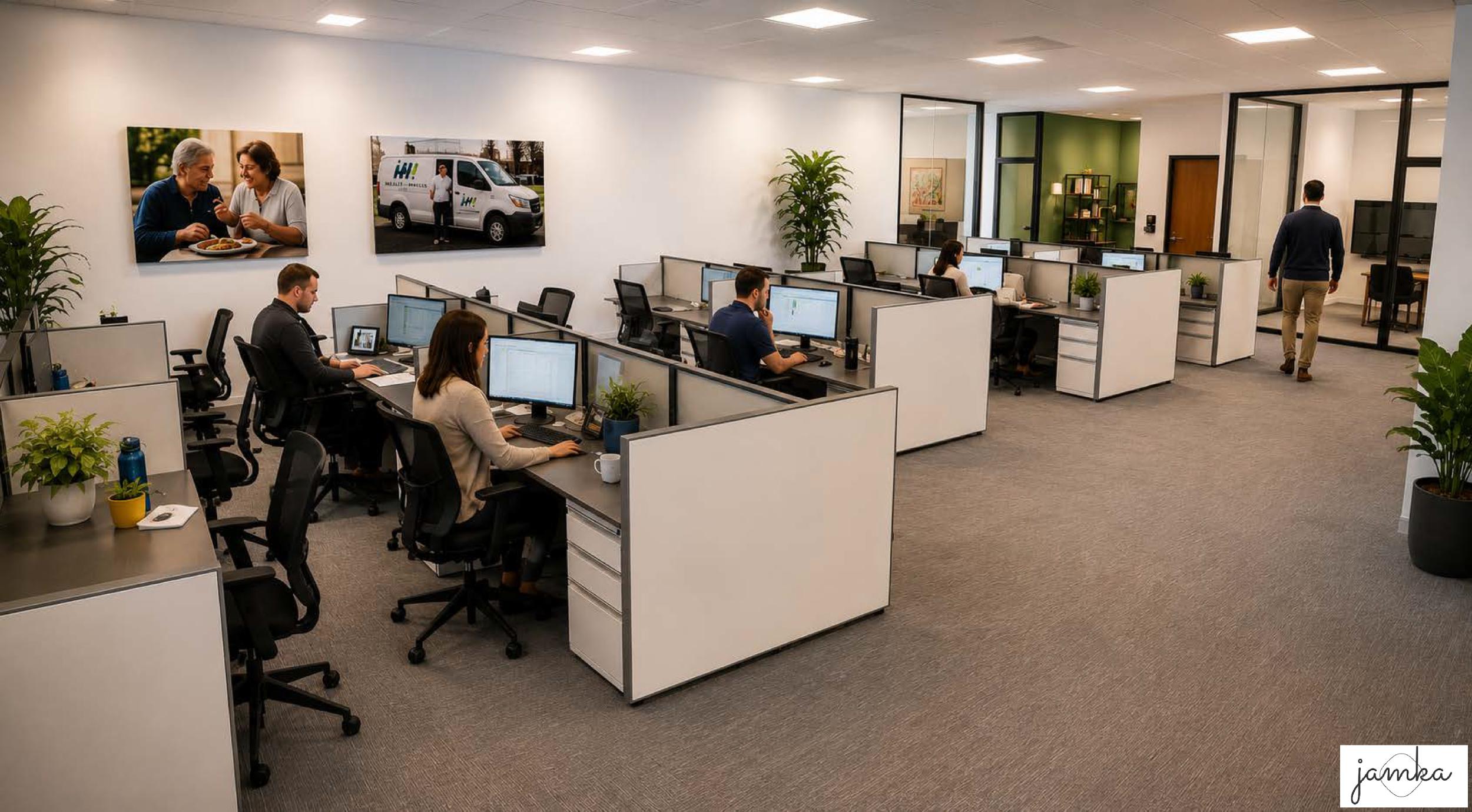 Rendering of the new offices where care and case management staff will work.